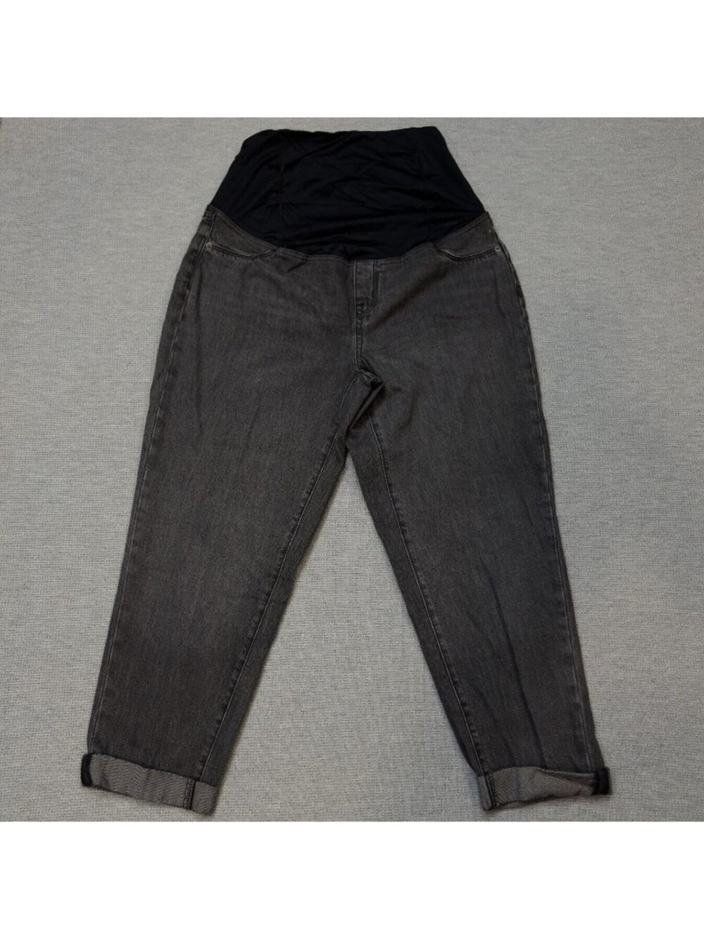 Isabel Maternity Boyfriend Black Jeans Size 10 Ingrid Isabel Power Stretch NWT